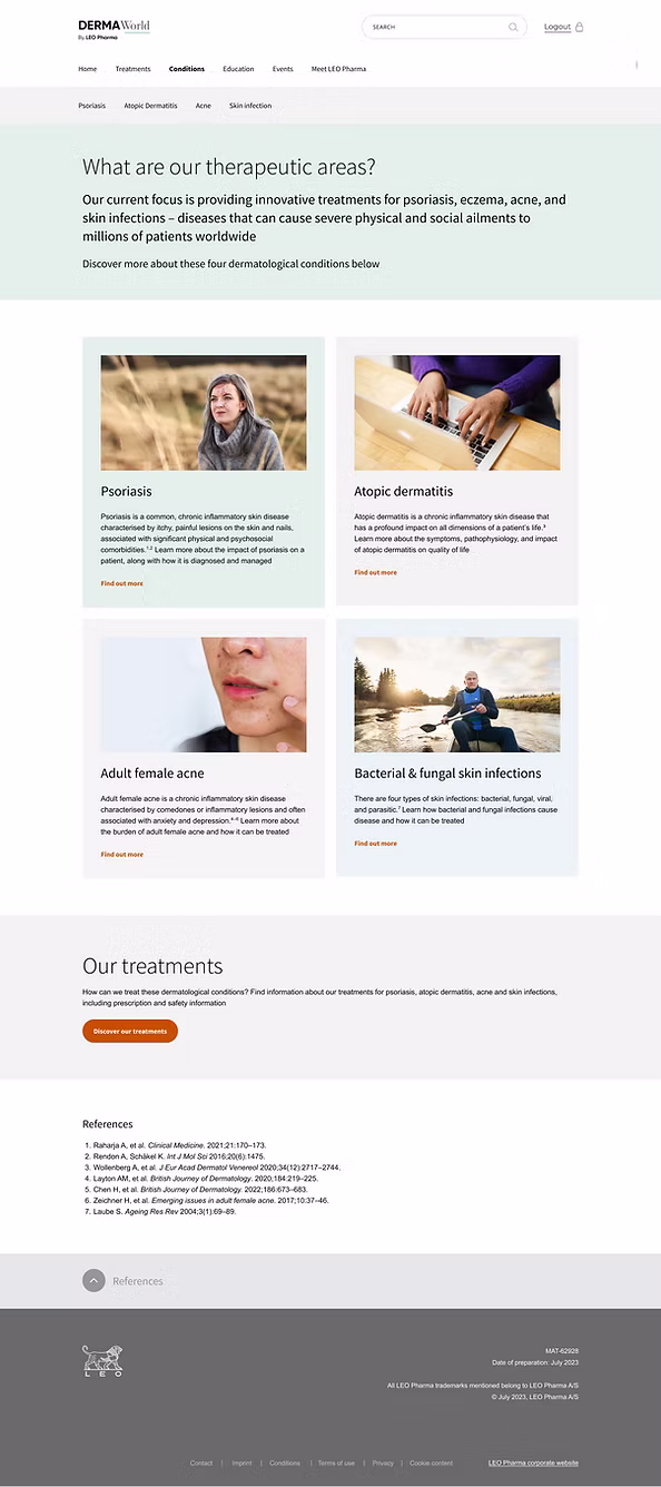 Web design landing page
